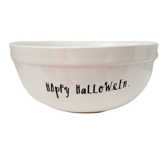 Rae Dunn Halloween Bowl Pumpkin Face Ceramic Mixing Bowl - Picture 2 of 11